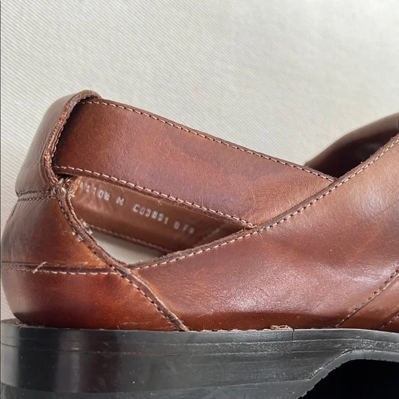 Cole Haan Slip On Sandals Men's Size 10.5 M Brown Leather Fisherman Huarache - Picture 12 of 13